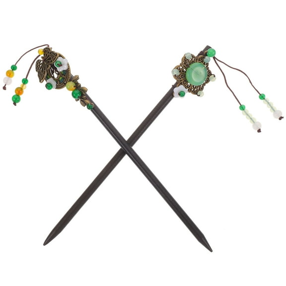 SWETRACE Hair Accessories Namely 2Pcs Hair Sticks 11.8x1Inch Retro Design for Night Out and Daily Use Women