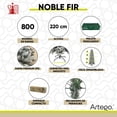 thumbnail image 4 of Árbol De Navidad Nevado Noble pine Slim tipo lápiz Ramas Premium Material Polietileno (PE) Pino Navideño 220 Cm De Alto + maleta transportadora Christmas Tree Artego, 4 of 6