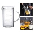 thumbnail image 3 of Recipientes de taza de medición de de borosilicato Jarra de fría y caliente Jarra de agua de hervidor de agua fría sellada para 1000ml perfecl Jarra de medición, 3 of 8