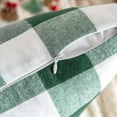 thumbnail image 2 of St. Patrick''s Day Decorations Pack of 2 Buffalo Check Plaids Throw Pillow Covers Classic Retro Linen Farmhouse Soft Square Pillowcases for Sofa Bedroom Couch 16 x16 Inch Green and White, 2 of 6