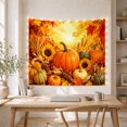 thumbnail image 5 of Pumpkins in a Glowing Autumn Harvest, Cozy Digital Art for Nature Lovers, Seasonal Wall Art, Thanksgiving Gift, Tapestry Wall Hanging for Dining Room and Living Room, 5 of 7