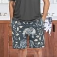 thumbnail image 7 of joogoo Mens Swim Trunks Elephant Boho Style Beach Shorts Drawstring Elastic Waist Swimwear Bathing Suits XXL, 7 of 7