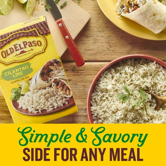Old El Paso Cilantro Lime Seasoned Rice Side Dish 6.2 oz (Pack of 2)