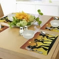 thumbnail image 4 of Ambesonne 70s Party Place Mats Set of 4, Dancing Afro People, Standard Size, Orange Yellow Black, 4 of 6