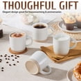 thumbnail image 2 of Vesteel Coffee Mugs Set of 4, 12oz Porcelain Coffee Cups with Handle, Ceramic Stoneware Mug for Milk, Coffee, Hot Cocoa, Microwave & Dishwasher Safe, Speckled White, 2 of 9