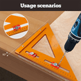 thumbnail image 3 of 2-In-1 Rafter Square,Positioning Triangle Ruler Innovative Rafter Square Tool Adjustable Triangle Ruler Protractor 2pcs, 3 of 6