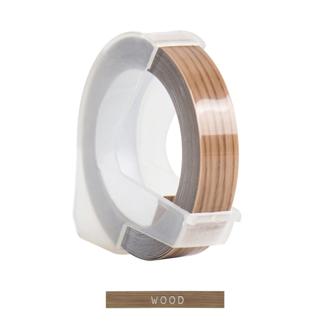 Tignapoo 9mm x 3m Wood Grain Label Tape Compatible with DYMO 12965/1610 Manual Label Makers - Assorted Colors Available, Ideal for Organizing and Crafting
