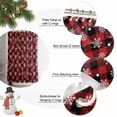 thumbnail image 4 of Winter Snowflakes Shower Curtain, 60" x 72", Christmas Snowing Red Black Plaid Modern Waterproof Bathroom Curtain Washable Shower Curtain Set with 12 Hooks, 4 of 6