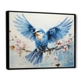thumbnail image 2 of Designart "Azure Calmness Bird Panorama" Animals Bird Floater Framed Wall Art Living Room, 2 of 5