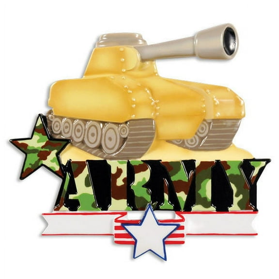Army Tank Personalized Christmas Ornament DO-IT-YOURSELF