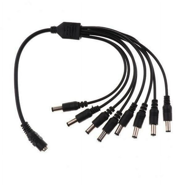 Cable divisor de puerto de 4x8 CCTV Security Camera de seguridad DC 12V Cable adaptador de alimentación de 12V Cable 6 piezas