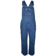Big Smith - Big Men's Stonewashed Denim Zip Fly Bib Overalls