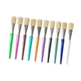 thumbnail image 4 of Juego de 10 pinceles de colores, suministros de pinceles para pintar, pinceles de cerdas para adultos, niños, dibujo, regalo para estudiantes, 4 of 8
