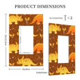 thumbnail image 5 of Kll Dinosaurs And Leaves Wall Plate,Gloss Finish,Standard Size 1 - 5" X 3", Polycarbonate Thermoplastic,Electric Receptacle Plug Covers, 5 of 8