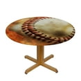 thumbnail image 3 of Round Fitted Table Cloth Fire Baseball Elastic Tablecloth for Round Tables, Waterproof Table, 3 of 8