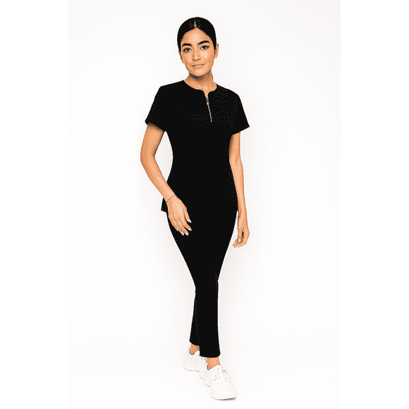 Scrubs Médicos Mujer | Uniformes para Doctoras y Enfermeras M12 NEGRO MED