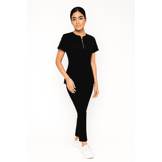 Scrubs Médicos Mujer | Uniformes para Doctoras y Enfermeras M12 NEGRO MED