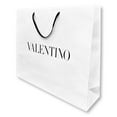thumbnail image 2 of Valentino Shopping Gift Bag Designer Logo Packaging White Paper Large, 2 of 6