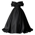 thumbnail image 2 of EnJoCho Girls Formal Dress Off Shoulder Satin Big Bow A Line Floor Length Gown For Little Girls Wedding Flower Girl Birthday Party Evening Wear, 2 of 4