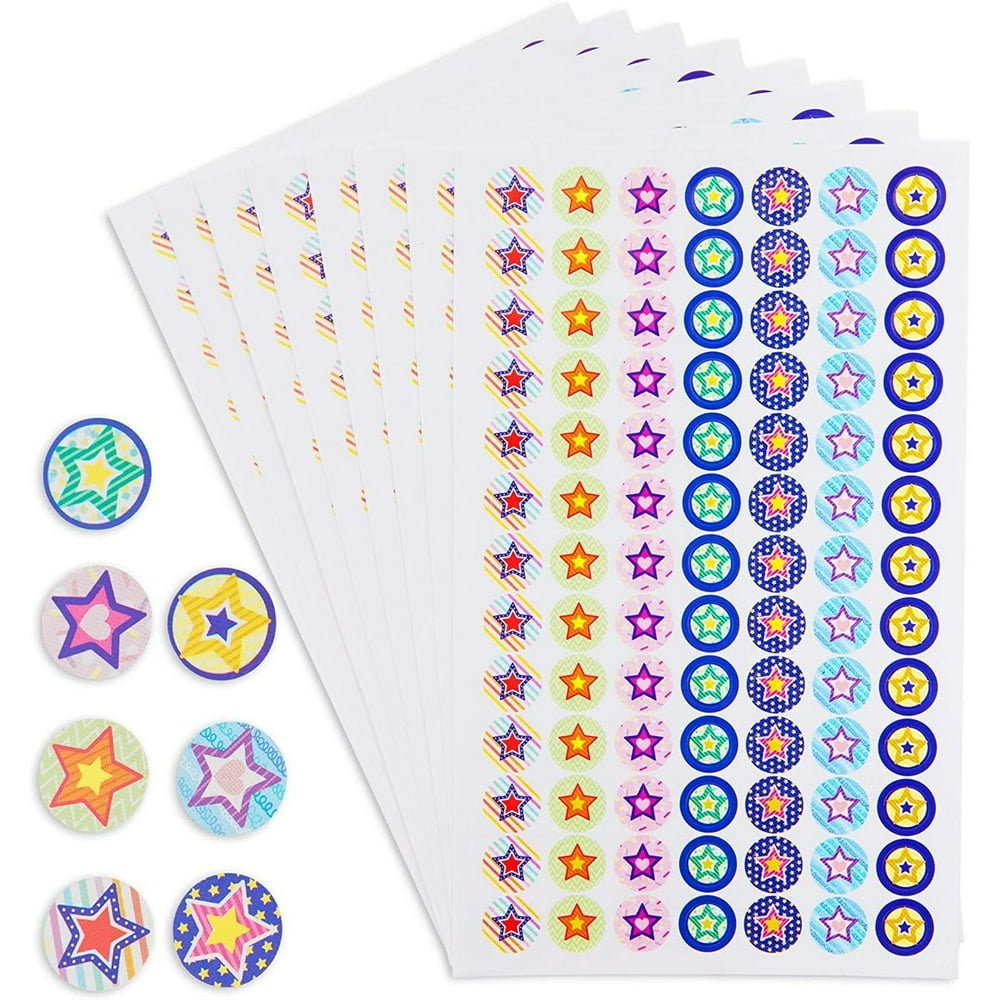 2730 count teacher star reward stickers for kids and students
