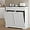 White, variant on 13 Gallons Tilt Out Trash Can Cabinet, Wooden Fluted Trash Can Cabinet with Drawers, Hidden Garbage Can Laundry Cabinet with Hooks for Kitchen Living Room, Natural Oak