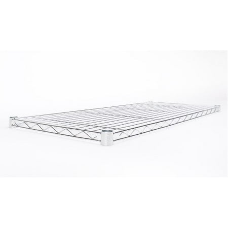 HSS Wire Shelving Extra Wire Shelf 14" X 36", Fits on 7/8" Pole Diameter, Silver/Zinc, 1-PACK, Shelf Capacity 350 lbs