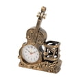 thumbnail image 1 of Organizador de escritorio para bolígrafos, violín, reloj de plástico, 15,5 cm, 1 of 2