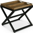 thumbnail image 2 of Bowery Hill Mid-Century Walnut and Ebony Solid Wood End Table, 2 of 10