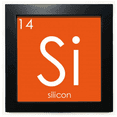 thumbnail image 1 of Quimica elementos periodo cuadro semimetal Silicon si Mesa de pared con marco cuadrado negro, 1 of 4