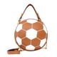 thumbnail image 4 of Bolsa de hombro redondo de mensajero con cadena para mujer (fútbol marrón claro) Ehuebsd Para Estrenar, 4 of 7
