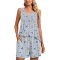 thumbnail image 2 of DreamFish Women's Summer Sleeveless Tank and Shorts Pajama Set with Pockets, 2 of 6
