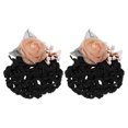 thumbnail image 1 of 2 piezas de redecilla con flores para el pelo, pinza decorativa para moño de mujer, 1 of 7