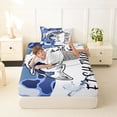 thumbnail image 4 of Feelyou Blue Camo Bass Fish Twin Sheet Sets for Men Women, Navy Camouflage Ocean Wildlife Bedding, 3-Piece, 4 of 5