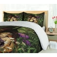 thumbnail image 5 of Ambesonne Cartoon Duvet Cover Set, Forest Elf in Cocoon Night, 2-Calking, Green Brown, 5 of 7