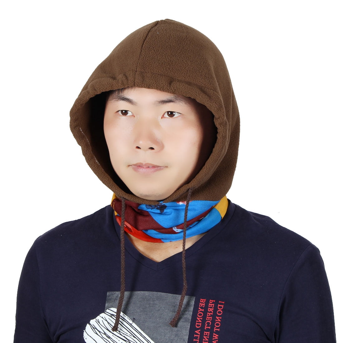 Adjustable Rope Motorcycling Double Layer Head Wrap Neck Protect Hood Balaclava by