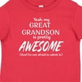 thumbnail image 4 of Inktastic Yeah My Great Grandson is Pretty Awesome Boys or Girls Baby T-Shirt, 4 of 5