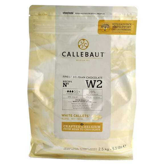 Callebaut W2 28% White Chocolate Callets 5.5 lbs
