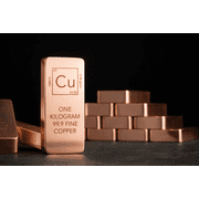 ALFIQ 99.9% Pure Copper Bar, 1 KG Copper Ingot, Solid Copper Bullion Bar with Quality Control Certificate, 2 x 2 x 5 in, Collectible Metal Bar for Collectors