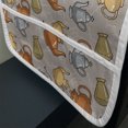 thumbnail image 3 of Tea Party Microwave Oven Cover, Muted Tone Teapot Breakfast Ceremony Print, Water Resistant Organizer with Pockets for Kitchen, 36" x 12", Warm Taupe Multicolor, by Ambesonne, 3 of 4
