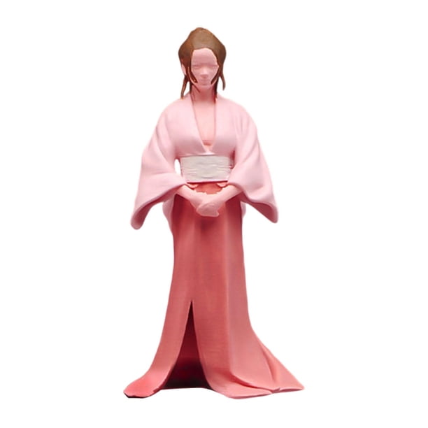 Miniatura Figura Chica Modelo 1/64 Tradicional Figura Clásica Diorama Accesorio de Jardín de Hadas en Resina Muñeca para Maqueta Arquitectónica