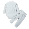 thumbnail image 2 of UQJfacai Newborn Baby Girl Clothes Ribbed Knitted Cotton Long Sleeve Romper Long Pants Solid Color Fall Winter Outfits 0-12 Months, 2 of 6