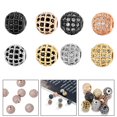 thumbnail image 4 of BUYISI 10Pc/Set Brass Bead Micro Paved Cubic Zircon Metal Beads Bulk Rhinestone Bead Craft 8Mm For Jewelry Making Diy Crafts Handmade White Diamond Gold, 4 of 5