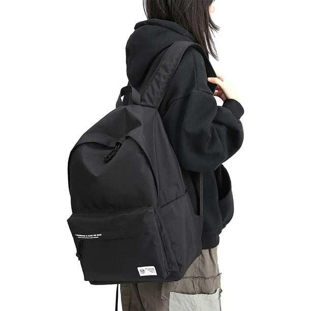 Backpack for School Black Women College High School Bag for Girls