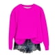 thumbnail image 5 of Sudadera Meitianfacai para niñas pequeñas y grandes, informal, de color liso, con cuello redondo, manga larga, estilo túnica, entallada, para otoño, talla 7-8 años, 5 of 7