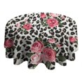thumbnail image 4 of Pioneer Flower Floral Print Pattern Round Tablecloth 60"x60",Wrinkle Wipeable Table Cloth for Kitchen Dining Room Picnic Patio Party, 4 of 6
