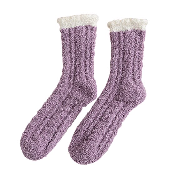 Besufy Adult Socks Thicken Women Winter Warm Soft Fluffy Home Floor Sleeping Confinement Socks