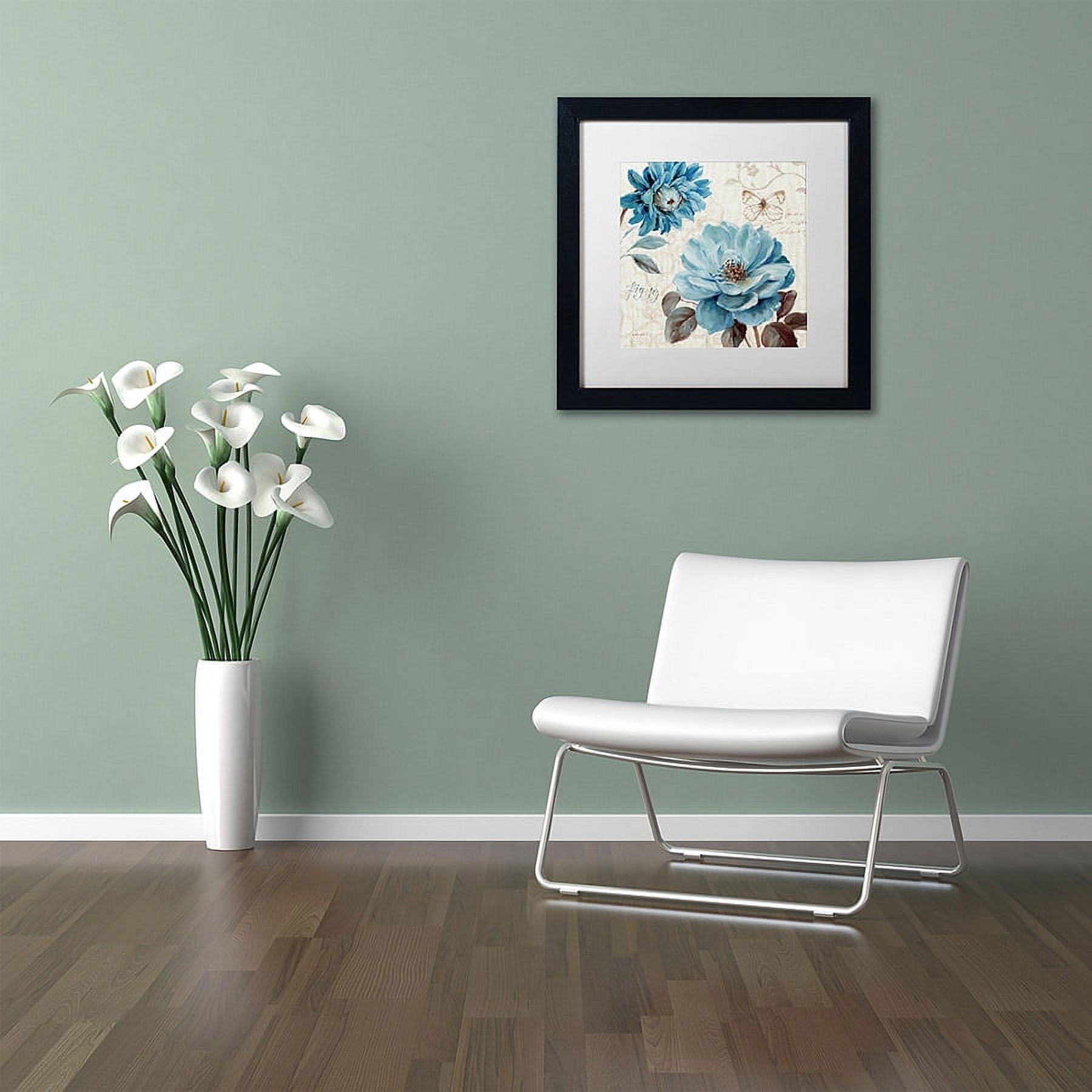 Trademark Fine Art "A Blue Note III" Canvas Art by Lisa Audit, White Matte, Black Frame