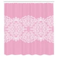 thumbnail image 2 of Ambesonne Lace Shower Curtain, Vintage Style Ornamental Print, 69"Wx84"L, Pale Blue, 2 of 4
