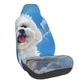thumbnail image 1 of Wukai Cute Cloud Bichon Frise Full Set Car Seat Covers with Soft Padding Universal Auto Front Seats Protector and Cushion Mat, 1 of 5