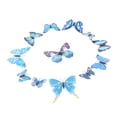 thumbnail image 4 of 12 Piezas DIY Mariposa Calcomanía 3D de Pared Tienda Decoración de Vacaciones Azul claro, 4 of 6